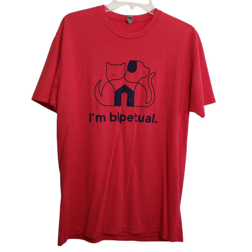 Fun Unisex Branded (APA) T-shirt, "I'm bipetual"